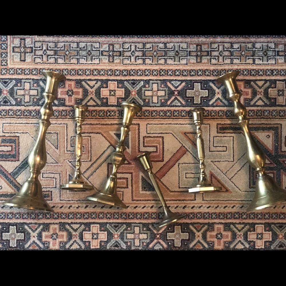 Vintage Brass Candleholders